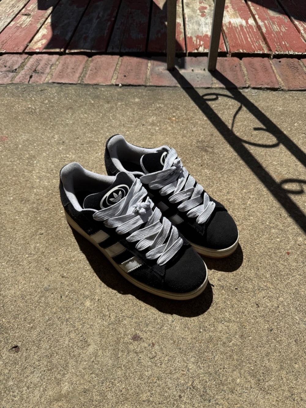 adidas Black and White Campus Sneakers